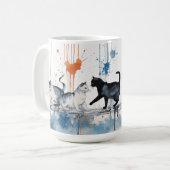 Mug Amoureux de les chats artistiques - Chats Abst (Devant gauche)