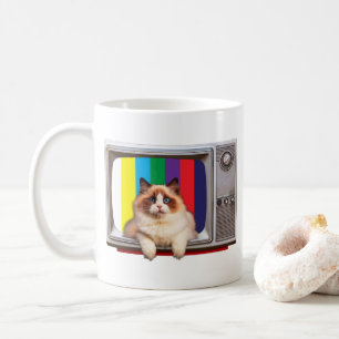 Mug Amoureux de les chats de télévision de chat, Obser
