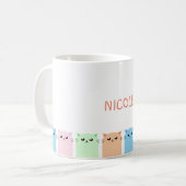 Mug Amoureux de les chats personnalisés (Devant gauche)