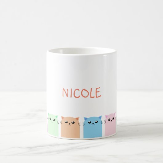 Mug Amoureux de les chats personnalisés (Centre)