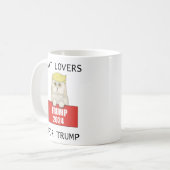 Mug Amoureux de les chats pour Trump (Devant gauche)