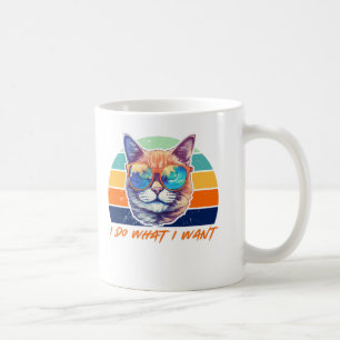Mug Amoureux de les chats Retro Vintage Je fais ce que