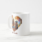 Mug Amoureux de les chiens automne/automne (Devant gauche)
