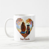 Mug Amoureux de les chiens automne/automne (Gauche)