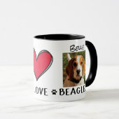 Mug Amoureux de les chiens beagles Mug Mug Mug (Devant droit)