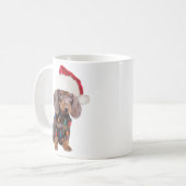 Mug Amoureux de les chiens de lumières de Noël de (Devant gauche)