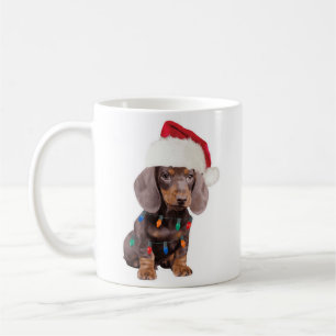 Mug Amoureux de les chiens de lumières de Noël de