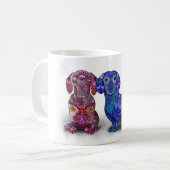 Mug Amoureux de les chiens de saucisses (Devant gauche)