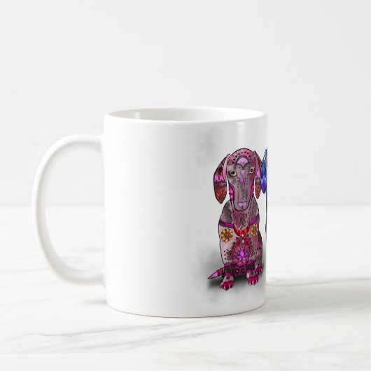 Mug Amoureux de les chiens de saucisses (Gauche)