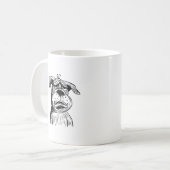 Mug Amoureux de les chiens, drôle Pitbull (Devant gauche)