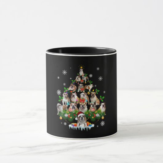 Mug Amoureux de les chiens| Ornements d'arbre de Noël  (Centre)