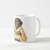 Mug Amoureux de livres de café Teckel — Teckel de lect (Devant droit)