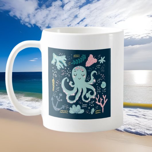 Mug amoureux de poulpe de mer