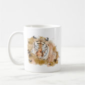 Mug amoureux de tigre mignon ajouter monogramme (Gauche)