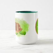 Mug amoureux de tortues mignonnes ajouter monogramme M (Centre)