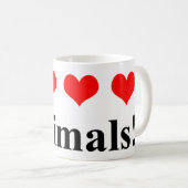 Mug Amoureux des animaux (Devant droit)