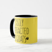 Mug Amoureux des animaux noirs de typographie - (Devant gauche)