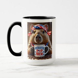 Mug Amoureux des animaux patriotique - Capybara &