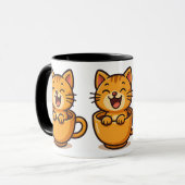 Mug Amoureux des chats - Cadeau d'anniversaire ou (Devant gauche)