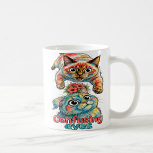 Mug Amoureux des chats Chat drôle Siamois & Chartreux