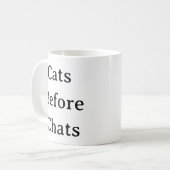 Mug Amoureux des chats - Chats avant Conversations (Devant gauche)