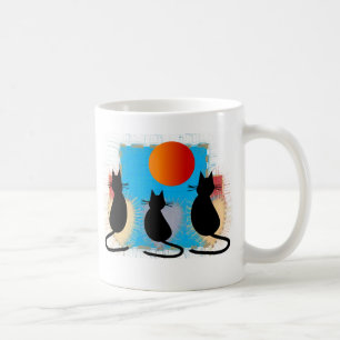 Mug Amoureux des chats "chats noirs dans la fenêtre "