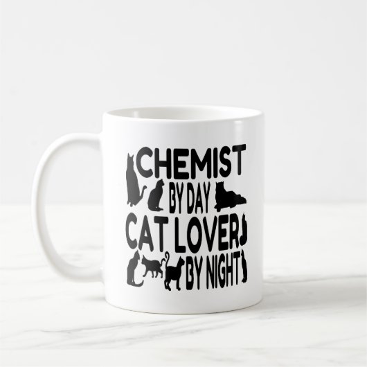Mug Amoureux des chats chimiste (Gauche)