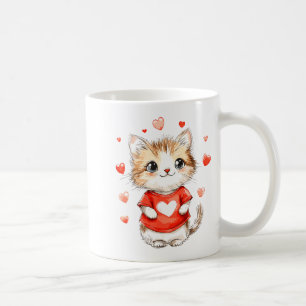 Mug Amoureux des chats Cœur Filles Chatons Fête des am