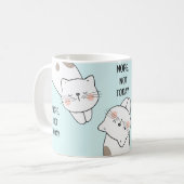 Mug Amoureux des chats Cute Lazy Chat Nom personnalisé (Devant gauche)