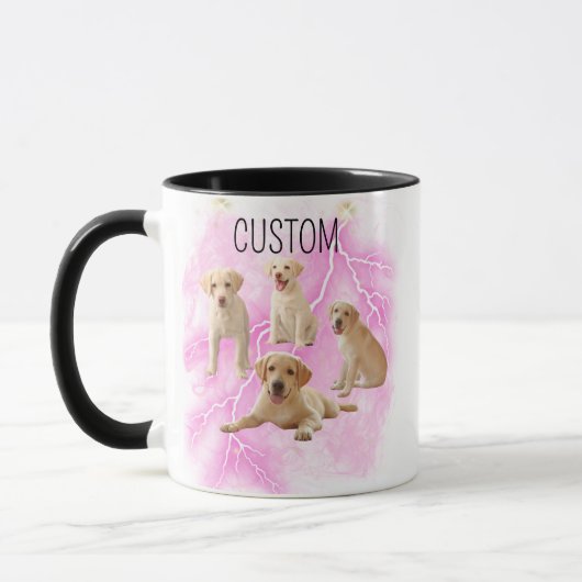 Mug Amoureux des chats de chien personnalisé moderne B (Gauche)