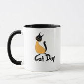 Mug Amoureux des chats de jour de chat (Gauche)