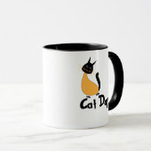 Mug Amoureux des chats de jour de chat (Devant droit)