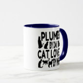 Mug Amoureux des chats de plomberie (Devant droit)