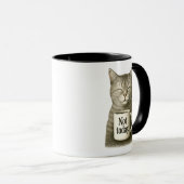 Mug Amoureux des chats drôle (Devant droit)