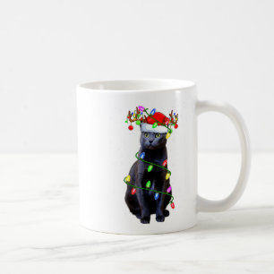 Mug Amoureux des chats Éclairage de Noël Père Noël Cha