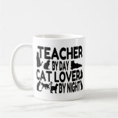 Mug Amoureux des chats enseignant (Gauche)