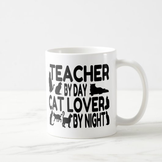Mug Amoureux des chats enseignant (Droite)