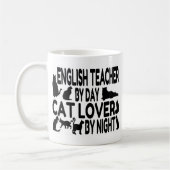 Mug Amoureux des chats enseignant anglais (Gauche)