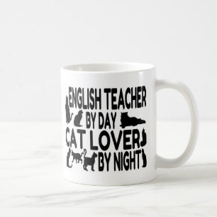 Mug Amoureux des chats enseignant anglais