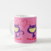 Mug Amoureux des chats - Heureux  (Devant gauche)