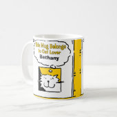 Mug Amoureux des chats personnalisé (Devant gauche)