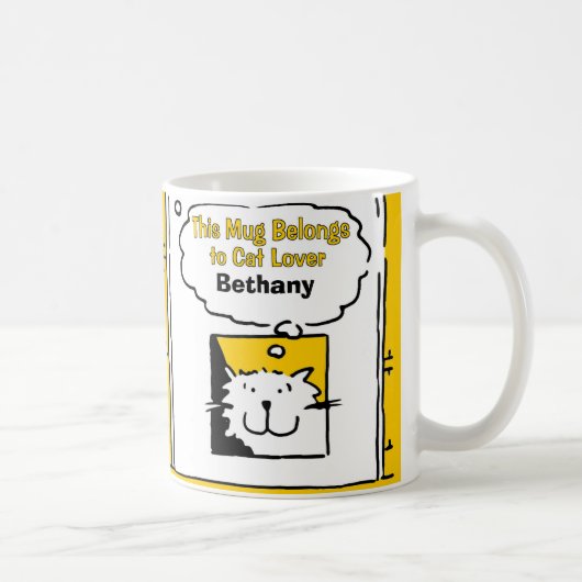 Mug Amoureux des chats personnalisé (Droite)