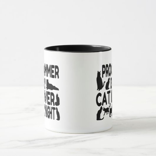 Mug Amoureux des chats programmeur (Centre)