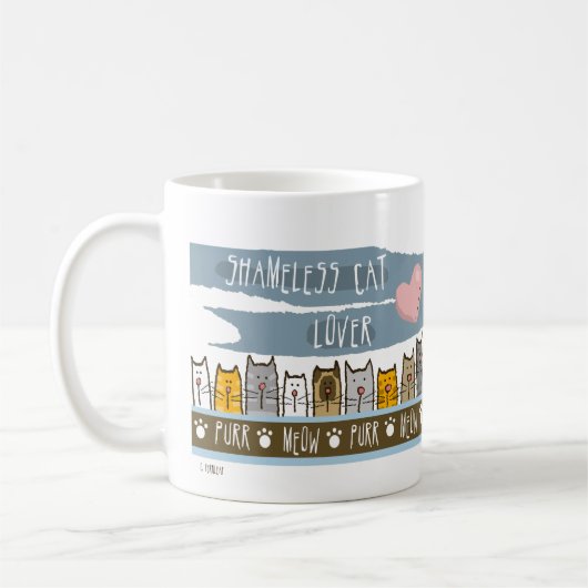 Mug Amoureux des chats sans honte (Gauche)