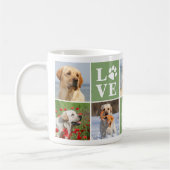 Mug Amoureux des chiens 7 Collage photo Monogramme per (Gauche)