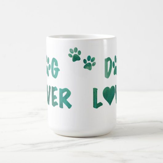 Mug Amoureux des chiens avec Empreintes de pattes café (Centre)