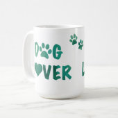 Mug Amoureux des chiens avec Empreintes de pattes café (Devant gauche)