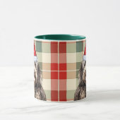 Mug Amoureux des chiens Bergamasco Holiday Plaid (Centre)