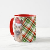Mug Amoureux des chiens Berger Picard Holiday Plaid (Devant gauche)