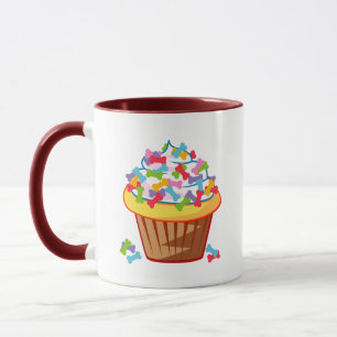 Mug Amoureux des chiens - Cupcake avec des os de chien